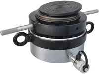 Pancake Jacks - 50 To 1200 Ton Capacity, 78.5 To 1772.1 Kn Lifting Force, Threaded Ram With Safety Lock Nut & Tilt Saddle