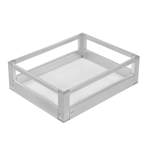 Metal 6 Inch Aluminium Plain Basket - Color: Silver