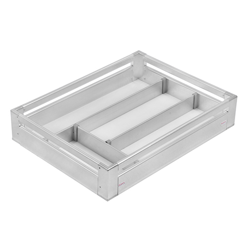 Heavy Duty 4 Inch Aluminium Cutlery Basket - Color: Silver