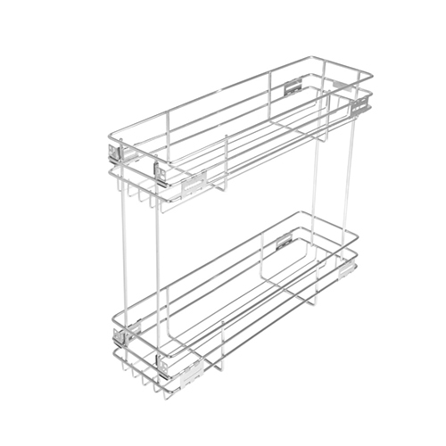 SS Wire Two Self Bottle Pullout Basket