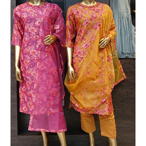 3 Piece  Kurta Dupatta And Pant Set