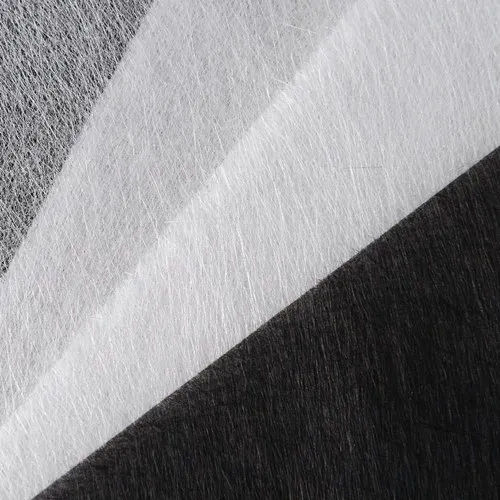 Non Woven Fusible Interlining Fabric - 45 Inches Wide, White Color | Plain Pattern, Customizable Length, Non Woven Material