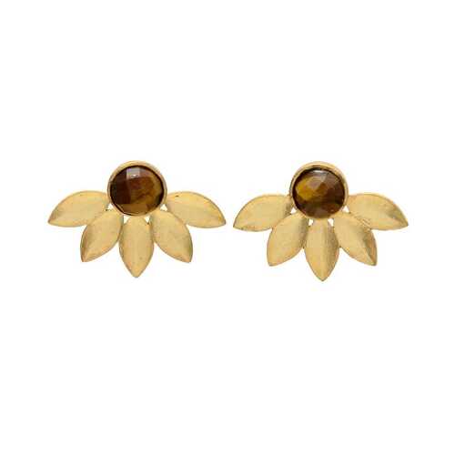 Smoky Quartz Stud Earring