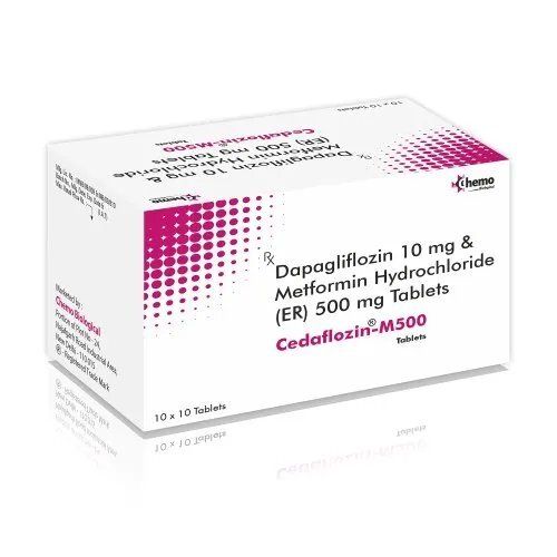 Dapagliflozin 10mg And Metformin 500mg Tablets