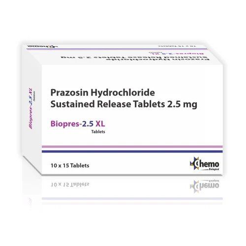 Prazosin Hydrochloride Susataind Release Tablets 2.5 mg