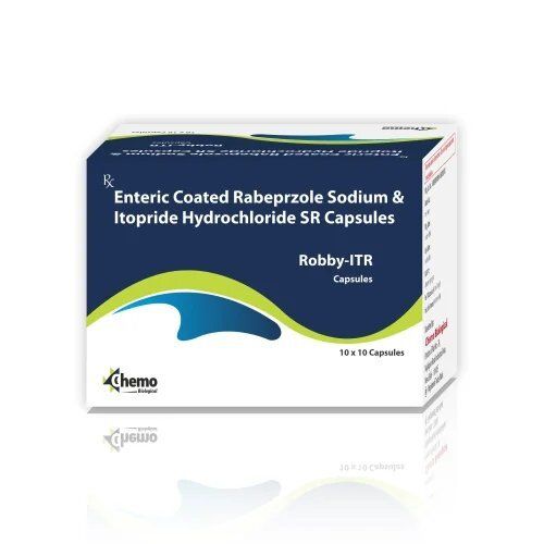 Enteric Coated Rabeprzole Sodium And Itopride Hydrochloride Sr Capsules Cool & Dry Place