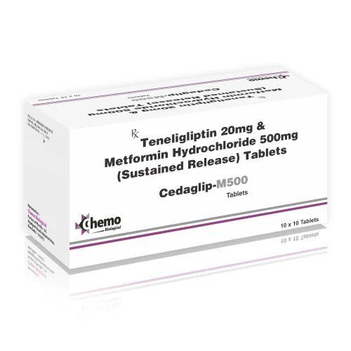 Teneligliption 20mg and Metformin Hydrochloride ER 500mg Sustained Rekease Tablets