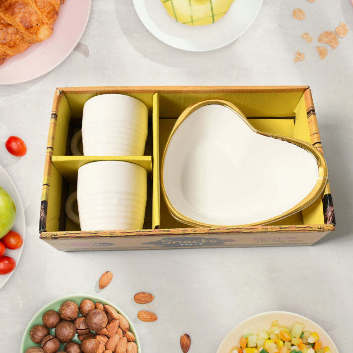 SNACKS HUT CERAMIC TEA / CUPS SET