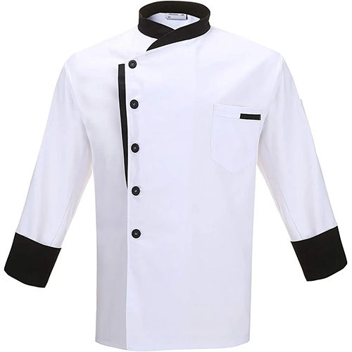 Hotel Chef Uniform - High-Quality Cotton, Crisp White Color, Long Sleeve Style for Men