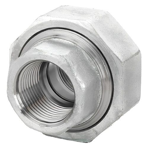 Galvanized Iron Threaded Union For Plumbing Pipe, Size: 1/2 Inch