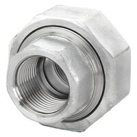 Galvanized Iron Threaded Union - 1/2 Inch Size, Steel Color, Astm Standard, 40mm Thickness, 12-month Warranty
