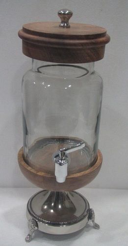 Glass Dispenser With Metal Stand