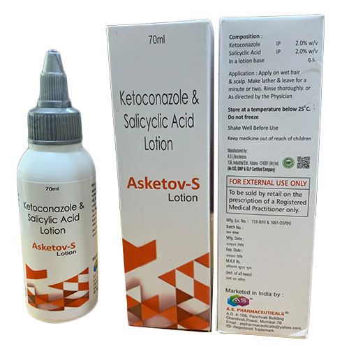 70 Ml Ketoconazole And Salicylic Acid Lotion General Medicines