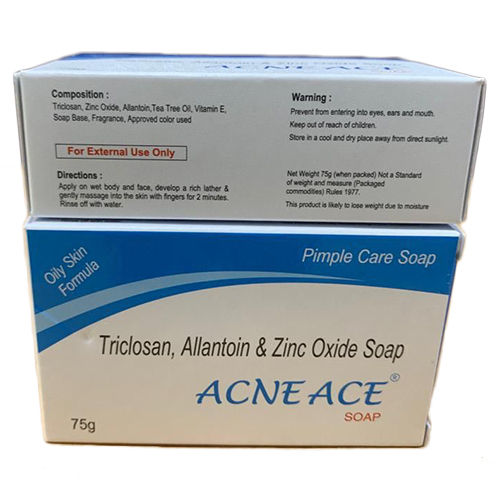 White 75 Gm Triclosan Allantoin And Zinc Oxide Soap