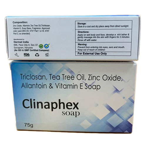 White 75 Gm Triclosan Tea Tree Oil Zinc Oxide Allantion And Vitamin E Soap