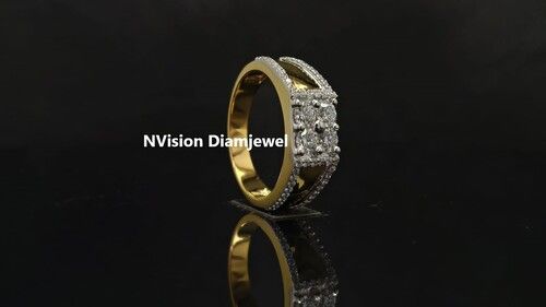 Natural Diamond StellerBond Men's Wedding Ring