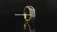 Natural Diamond Stellerbond Men's Wedding Ring - Diamond Carat Weight: 0.77 Carat
