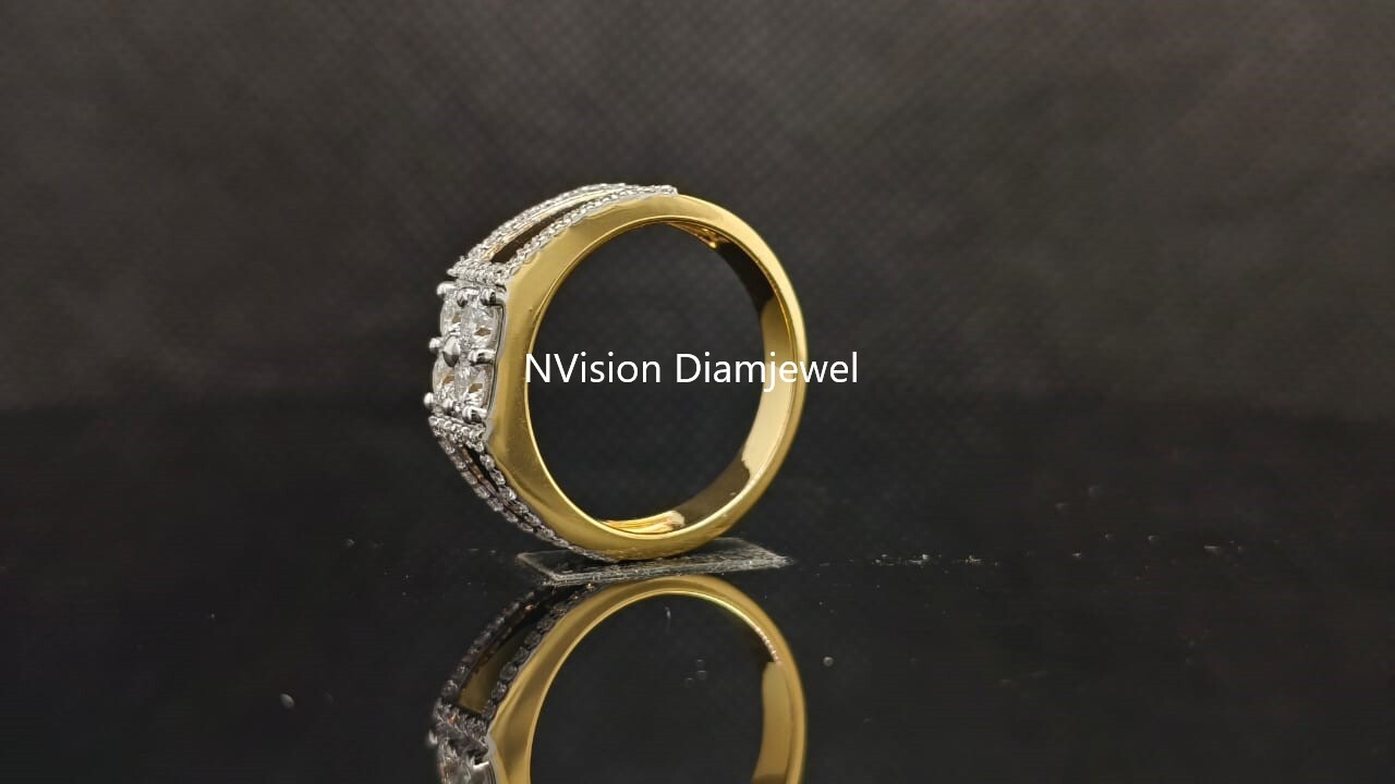 Natural Diamond StellerBond Men's Wedding Ring