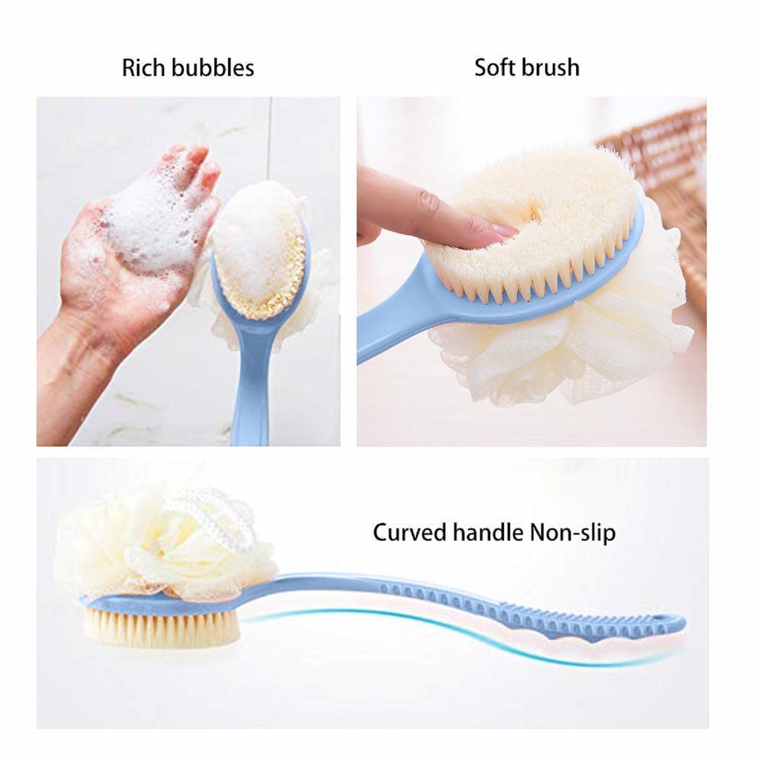 BATH BRUSH WITH HANDLE