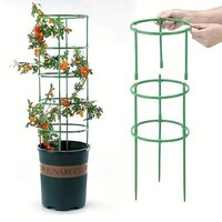 Mitsico Plant Support Stakes, Plastic Peony Cages and Supports, Outdoor Garden Stakes Plant Cage, Large Plant Support Rings for Tomato,Rose,Flowers Vine