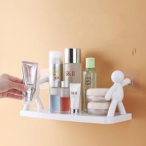 Mitsico Wall Mounted Shelf For Bathroom Rack Self Adhesive Bathroom Shelf For Wall Shelves For Bathroom Racks And Shelves For Storage Shelf Bathroom Organizer Without Drill Pack Of 1