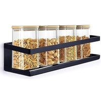 Mitsico Magnetic Shelf  Kitchen Shelf For Fridge Side Floating Shelves For Spice Rack (pack Of 2) - Color: Black