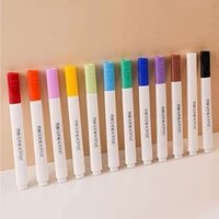 Mitsico 12 Pcs Acrylic Paint Marker Pens Acrylic Paint Glass, Wood, Fabric, Canvas, Mugs Set of 12 Colors