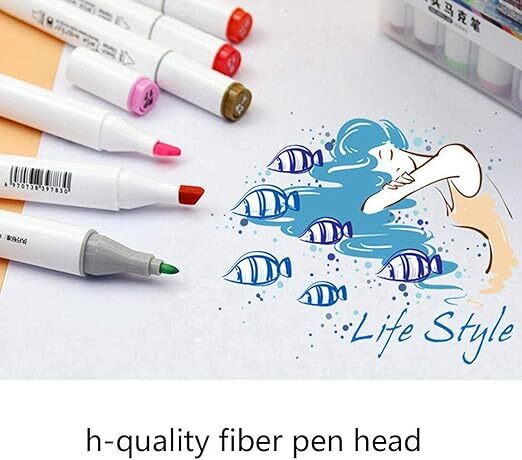 Shipenophy Drawing Markers Pen, Dual Head Markers Pen Student Markers Pen Double Head Markers Pen with Color Mark for Painting(895-48 color marker, Animal)