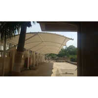 Pvc Coated Car Parking Canopy - Color: White