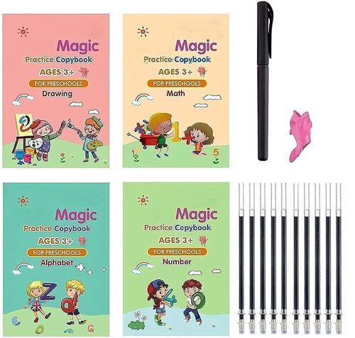 Mitsico Sank Magic Practice Copy book set For Kids, Magic Book For Kids Magic Book for Kids, Sank Magic Practice Copybook