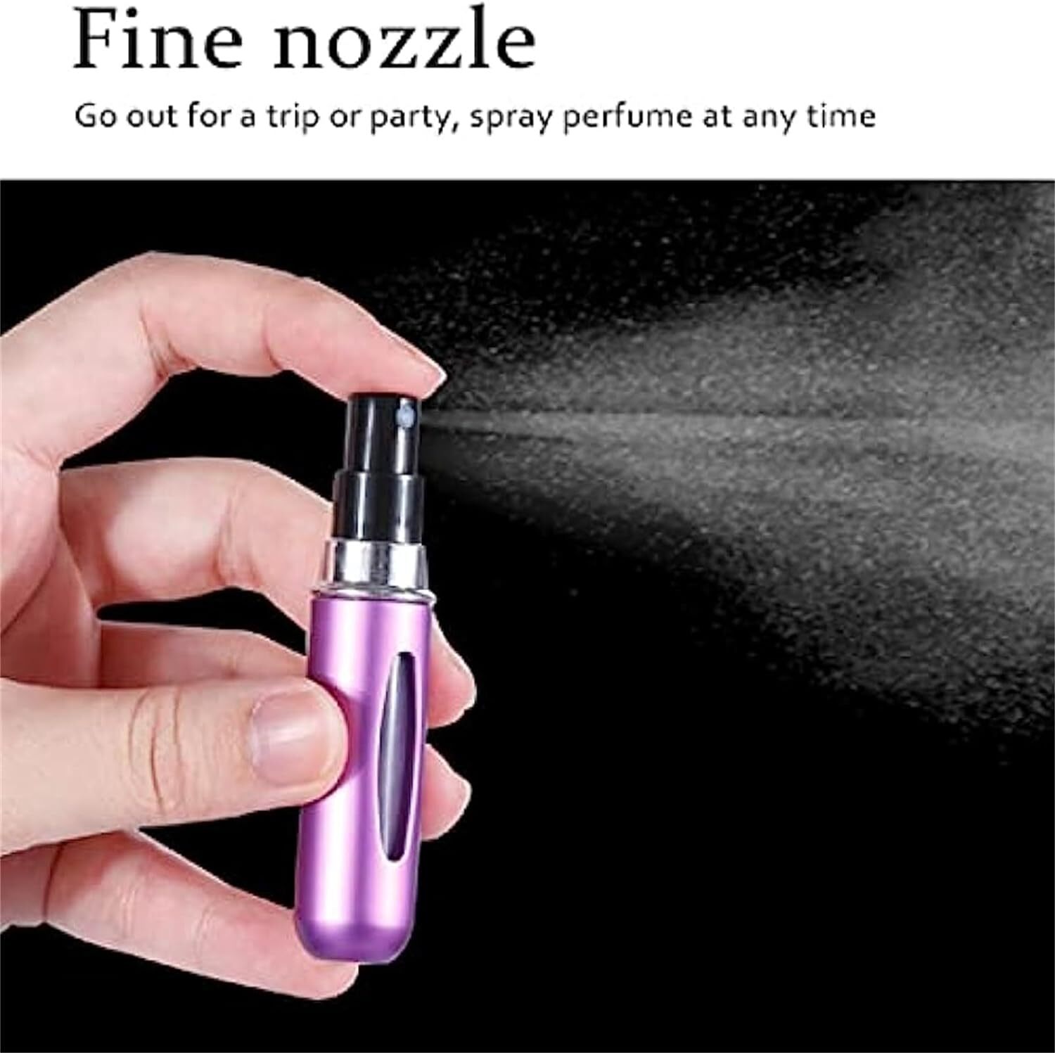 Mitsico Portable Travel Mini Refillable Atomizer Perfume Spray Bottle Empty Cosmetic Storage Bottle Water Container Tool for Outdoor and Traveling