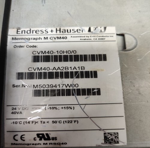 ENDRESS & HAUSER CVM40-10H0/0 TRANSMITTER