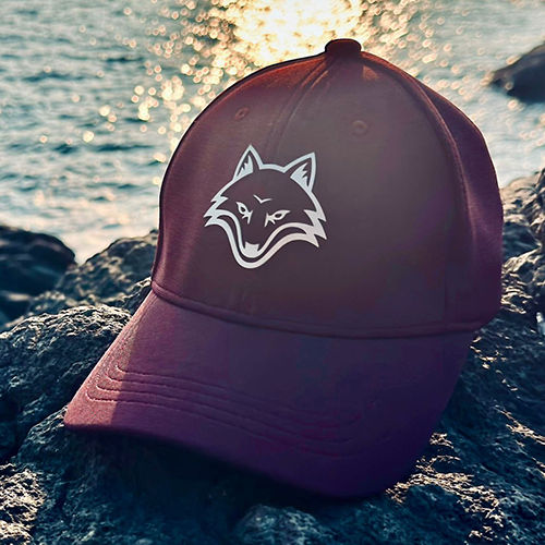 Mhroon Fox Printed Mens Cap