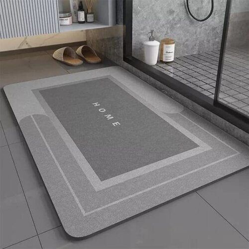 NABHU Floor Mat | Anti Slip Bathroom Floor Mat Water Absorption Doormat Carpet for Home Living Room (60 x 40 cm) (Bule) 360grm