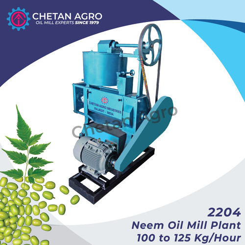 Neem Oil Mill Plant Chetan Agro Expeller Capacity 100-125 kg/hour