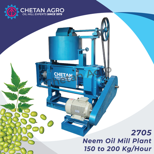 Neem Oil Mill Plant Chetan Agro Expeller Capacity 150-200 kg/hour