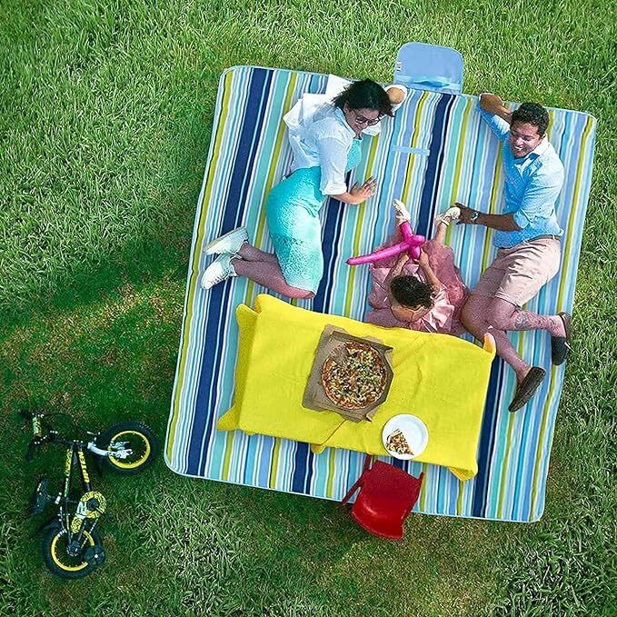 Laxvila India Picnic Mat Waterproof Sand Proof Foldable Portable Large Outdoor Picnic Blankets Beach Mat for Yoga Camping Hiking Traveling Backpack Accessories