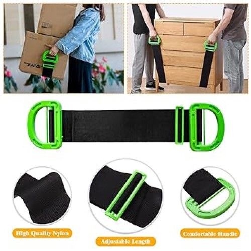 Moving Shoulder Straps Lifting, 1-Person Lifting and Moving System with Handle Lifting Straps, Heavy Duty Lashing Straps up to 600 Pounds for Harness Moving Furniture & Appliances Heavy Objects