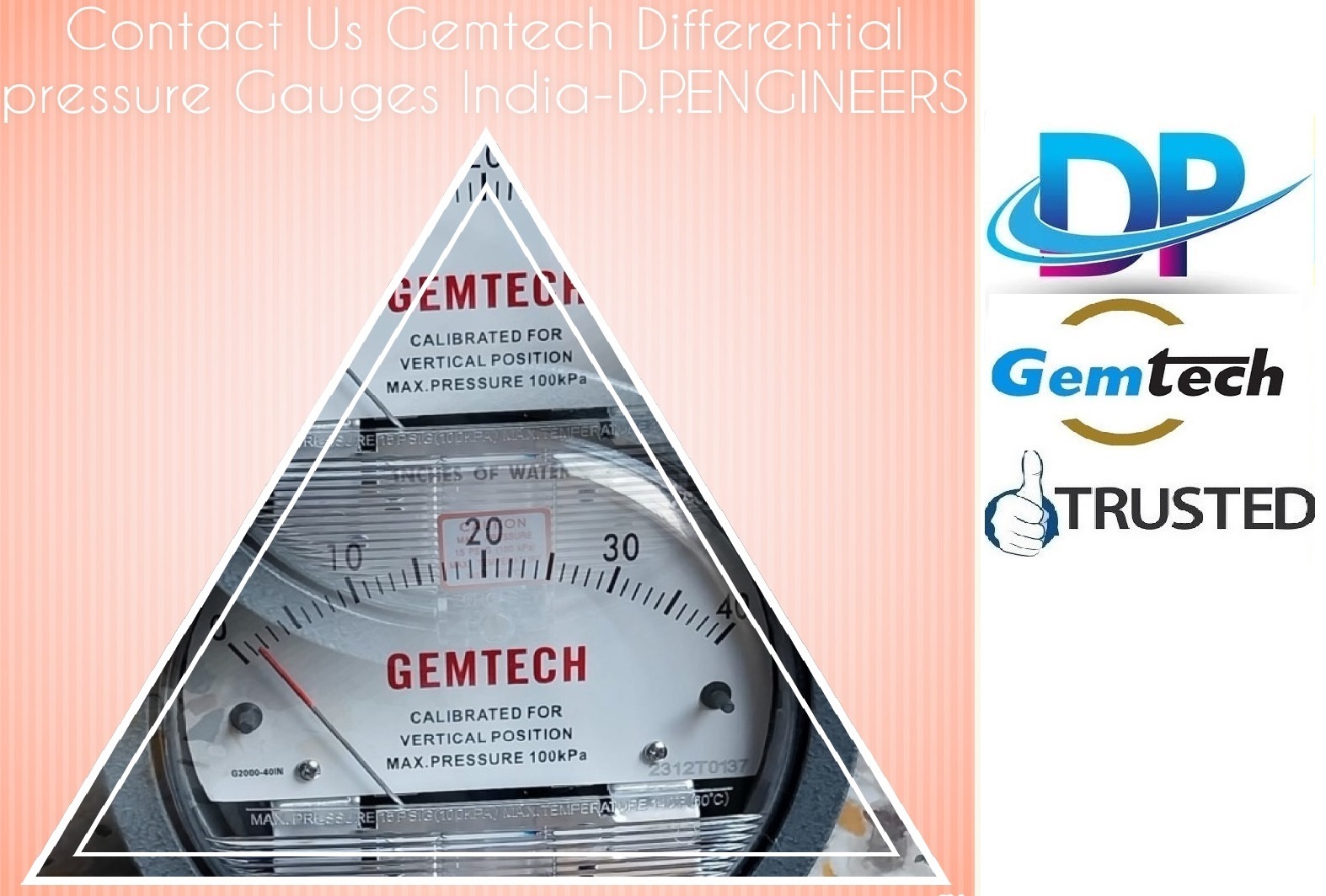 GEMTECH Differential Pressure Gauges by Mohan Co Operative Industrial Area Delhi