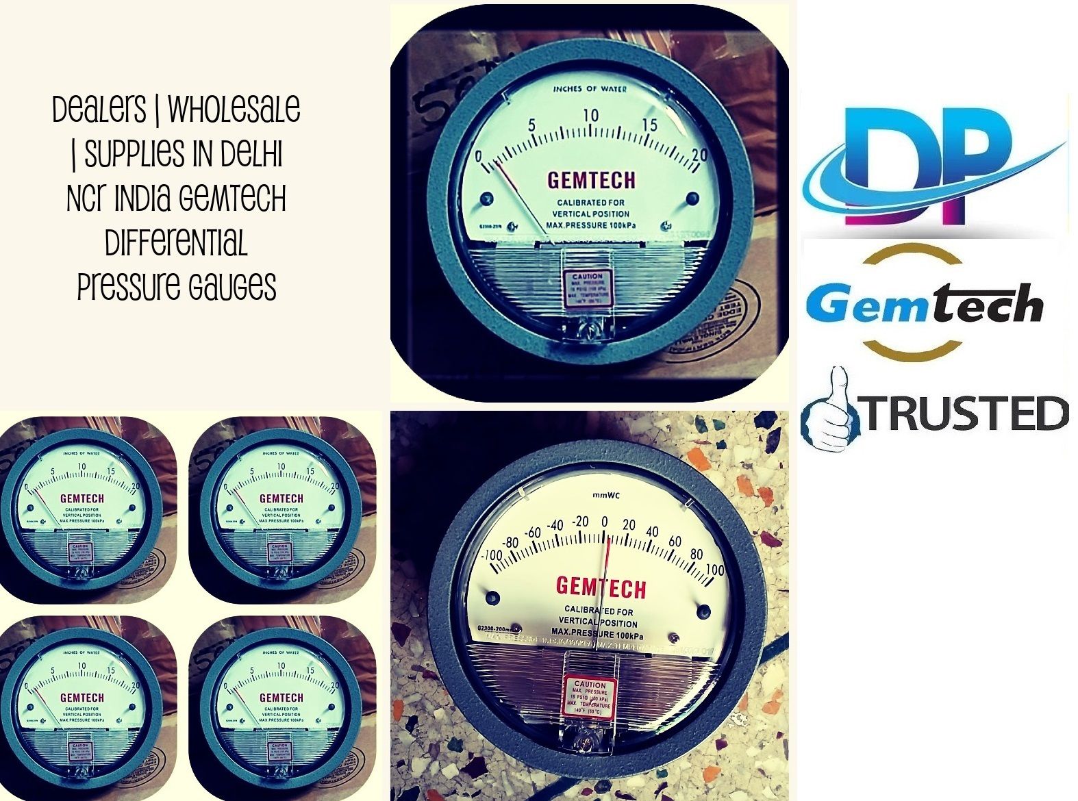 GEMTECH Differential Pressure Gauges by Mohan Co Operative Industrial Area Delhi