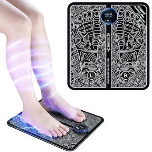 Mitsico Foot Massager Electric Foot Massage Pad Feet Muscle Simulated Massage Therapy for Foot Rechargeable Portable Automatic Folding with 8 Mode/19 Intensity