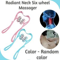 Nucarture Neck Massager for Cervical Pain Relief Manual Massage Roller for Shoulder And Neck Trigger Point Massage Tool For Legs Waist (1pc)