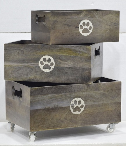 20 Inch Wooden Dog Toy Boxes
