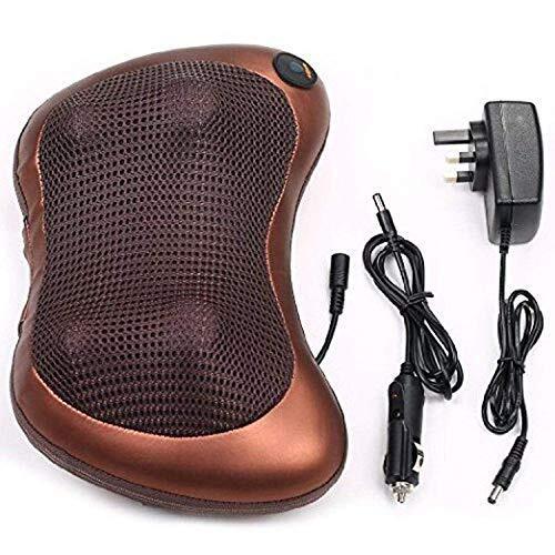 SNAPSHOPECOME ectronic Neck Cushion Full Body Massager with Heat for pain relief Massage Machine for Neck Back Shoulder Pillow Massager - Swiss Relaxation therapy (Brown)