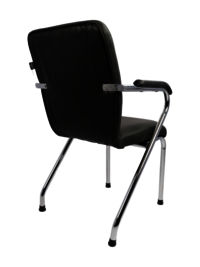 Adhunika Visitor Chair Leather (Black)