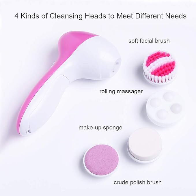 Mitsico Face Massager 5 In 1 Portable Electric Facial Cleaner Massager, Face Massage