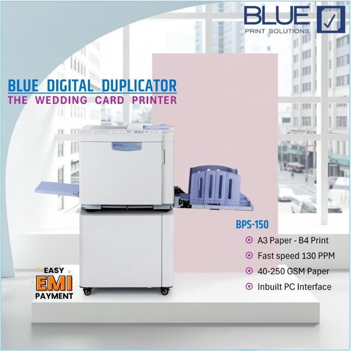 Bps150 Blue Digital Duplicator - Wedding Card Printing Machine - Max Paper Size: 297*420Mm. (A3)