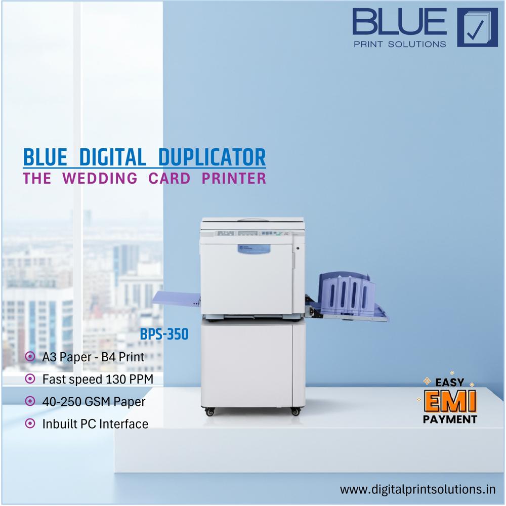 BPS350 Blue Digital Duplicator - Wedding Card Printing Machine