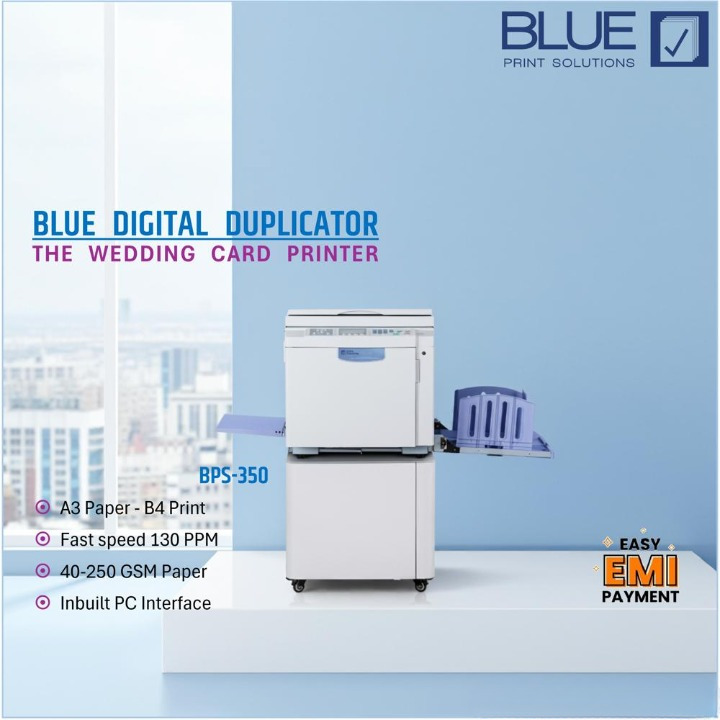 Bps350 Blue Digital Duplicator - Application: Office & Educational Institutes