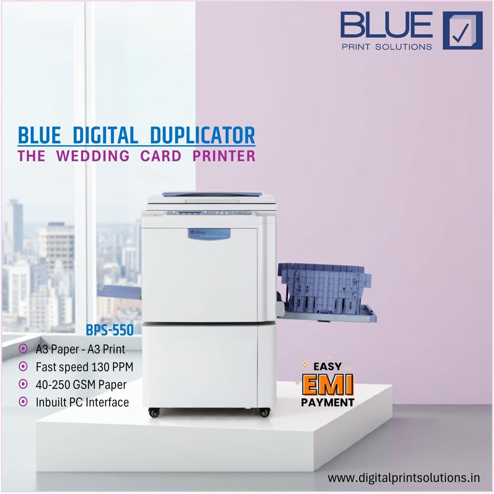 BPS550 Blue Digital Duplicator - Wedding Card Printing Machine